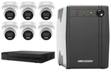 HiLook 6MP 6-Camera Turret Kit | 4TB HDD Pre-Installed + UPS1000